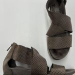 Eileen Fisher Shoes Womens Size 6.5 Perforated Suede Nubuck Leather Sandals Photo 0