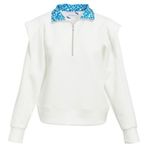 Addison Bay  Poplar Pullover Jacket White‎ Courtside Blue XS NWT $148 Photo 3