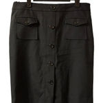 Ann Taylor BLACK BUTTON POCKET PENCIL SKIRT Photo 0