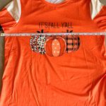 SheIn Orange Fall Long Sleeve Tee Photo 3