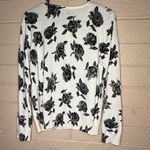 Style & Co . Black and White Rose Cardigan Photo 1