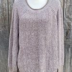 Ellen Tracy Tan Hi Low Knitted Crewneck Sweater Size XXL Photo 0
