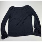 Tory Burch  Blouse Long Sleeve Button Detail Top Black Elegant‎ Size S Photo 3