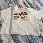 Adidas  x Farm Rio Women's Cropped White Graphic Tee Photo 6