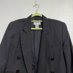 Jacqueline Ferrar  Black Vintage Wool Blend Blazer Sz 6 Photo 2