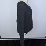 Free People Black Boho Oversized Popcorn Knit V-Neck Pullover Sweater XS Photo 6