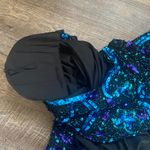 VINTAGE SEQUIN FORMAL TOP SZ 16/18 Blue Photo 9