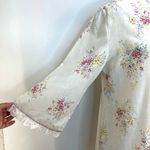 Vintage David Brown Nightgown Floral Printed White House Dress Size M Photo 4