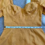 Reformation  Spring Bow Linen Dress 2 - Mustard Yellow / Orchid Photo 6