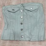ZARA Jean Strapless Shirt Photo 0