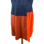 Hugo Boss Boss Navy Orange Sleeveless Colorblock Dress Made In Poland Elegant Workwear 12 Photo 2