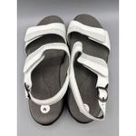 SAS Nudu Sandals Womens 9 WW White Leather Comfort Adjustable Strap Casual Shoes Photo 4