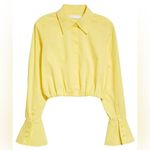 Simkhai Blythe Poplin Bubble Top in Lemoncello Yellow Photo 1