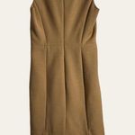 Tory Burch Azalea Camel Tan Wool Sleeveless Sheath Dress Size 4 Photo 4