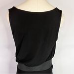 A Byer A. BYER Solid Black Cowl Neck Sleeveless Form Fitting Mini Dress Small LBD Photo 7