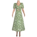 Likely  Alisa Cut-Out Floral Midi Dress, Ivory/Green, 4 (US) Photo 3