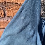 Anthropologie Cotton Beaded Flowy Blue Top Petite Photo 3