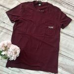 PINK - Victoria's Secret Pink By Victoria’s Secret Sparkle Sequence T- Shirt Maroon Size Medium Photo 2