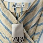 ZARA linen blend wrap dress size small Photo 4