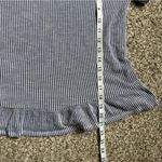 W5 🦋  Blue White Pin Stripe Ruffle Short Sleeve Casual Spring Blouse Medium Photo 5