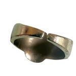 Silver Tone Skull Ring Adjustable Biker Punk Goth Photo 10