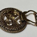 ART Signed Gold Tone Dual Brooch Pin Scarf Clip Greek Mythical Phoenix Photo 8