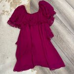Free People Hot Raspberry Purple Cape Ruffle Dress Photo 2