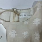 FREE THE‎ ROSES FLORAL PRINT RUFFLE BLOUSE BOHO FREE SPIRITED AESTHETIC XS IVORY Photo 3