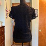 Biyaycda vintage dead stock black lace short sleeve top lined career size M Size M Photo 2