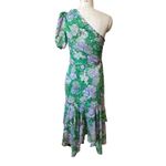 ASTR the Label Santorini One Shoulder Dress in Green Lilac Floral Size Medium Photo 5