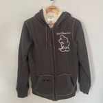 Disney Parks Walt World Sherpa Lined Gray Zip Hoodie- Size Medium Photo 8