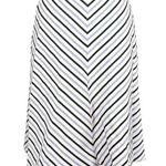 Banana Republic  | Periwinkle Black Grey Chevron Stripe A-Line Skirt Size 2 XS Photo 0