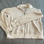 Juicy Couture Y2K Vintage  Beige Track Velour Velvet Jacket Size Large #6950 Photo 1