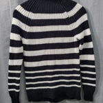 Style & Co. Women's Striped Cotton Sweater Navy Blue & White Knit Small Black Photo 0