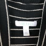 Abound  Mock Neck Ribbed Striped Dress Black White Photo 2