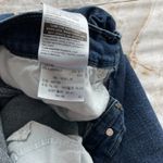 Levi Strauss Signature Curvy Straight Jeans Women's Dark Wash Distressed Raw Hem Blue Size 10 Photo 4