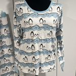 Leveret penguin Womens 2 Piece Cotton Pajama . Size XL White Photo 2