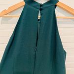 Julia Jordan Women's Green Crossed Neck Keyhole Jumpsuit Size 12 Solid Crepe Photo 5