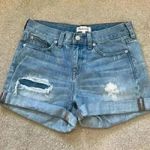 Madewell Rip & Repair Denim Boyfriend Distressed Shorts in size 25 Photo 0