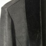 Chico's  Travelers Size 2 US Large Velvet Trim Black Open Front Cardigan Jacket Photo 7