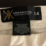 Kardashian Kollection  White trousers, 11” rise, stretchy, size 14 Photo 2