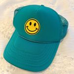 Smiley Face Trucker Hat Green Photo 0