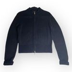 new Cruciani 𖦹 Luxury Fine Knit Zip Cardigan Sweater 𖦹 Black 𖦹 Made in Italy Photo 3