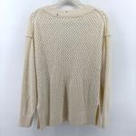 Aerie  XS Cream Open-Knit V-Neck Sweater Cozy Textured Pullover Lightweight NWT Photo 5