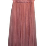 ASOS Dusty Rose Sleeveless Layered Tulle V-Neck Formal Maxi Dress Women Sz 2 Photo 0