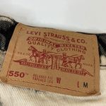 Levi's | Bleach Dye 100% Cotton Relaxed Fit Tapered Leg High Waist Jean Shorts Photo 5