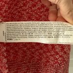 Mango Red and White Textured Polo Style Knit Top Photo 4