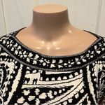 Chico's  3 Monochrome Paisley Mini Dress smocked waist Photo 7