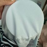 One Piece Black White Striped V Neck Photo 7