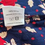 Faithfull the Brand Dress Navy Blue Rose Garden Print Ellie Dress Sz US 6 GUC Photo 10